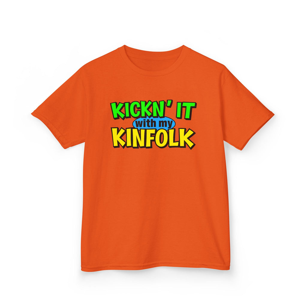 Heavy Cotton Kids Shirt- Kickn' It With My Kinfolk