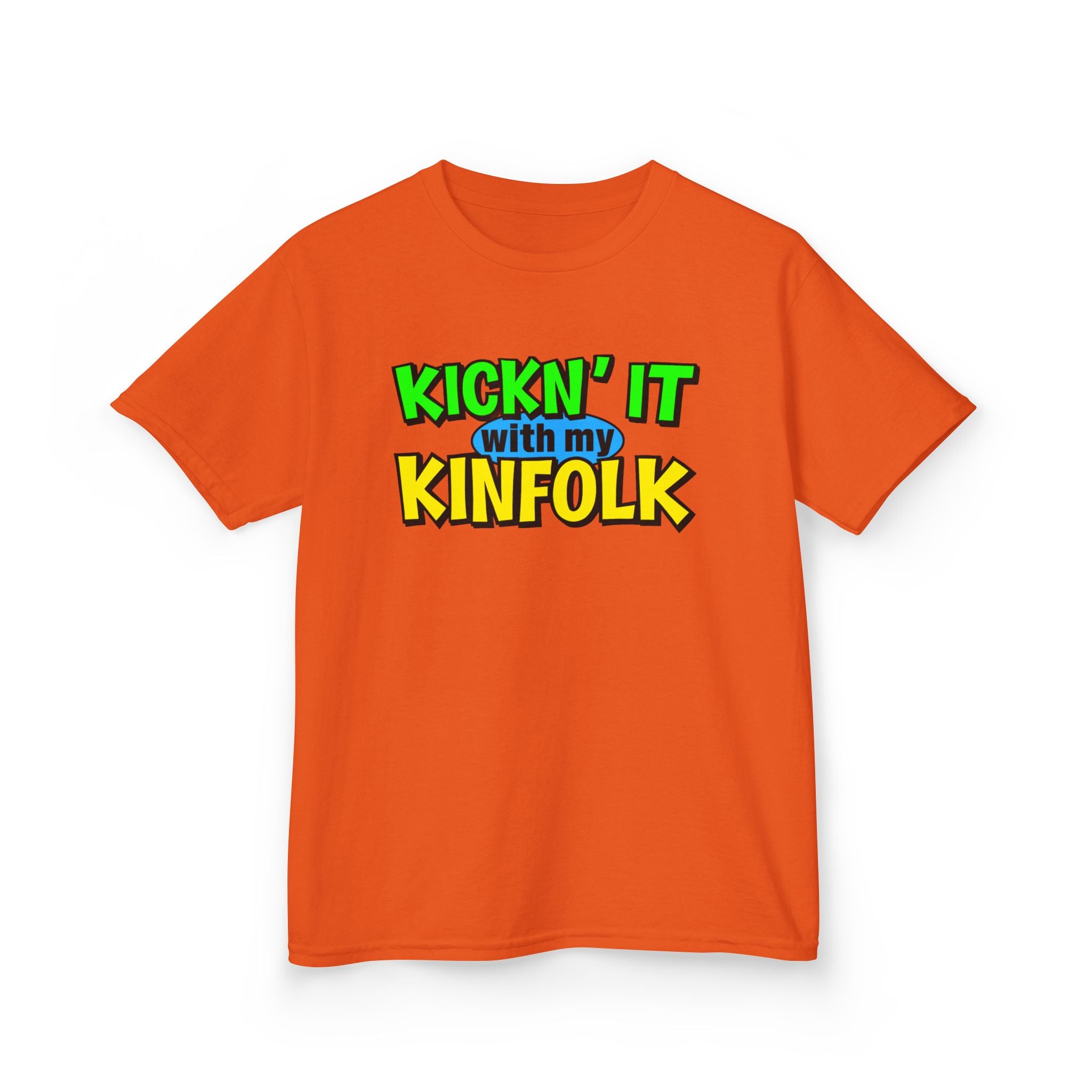 Heavy Cotton Kids Shirt- Kickn' It With My Kinfolk