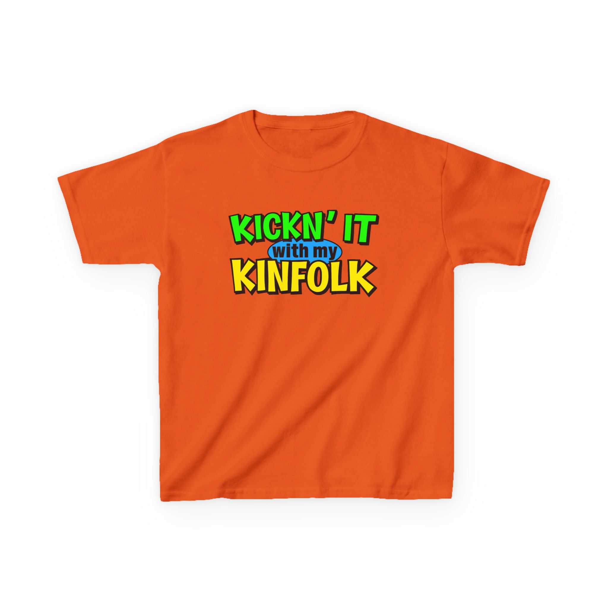 Heavy Cotton Kids Shirt- Kickn' It With My Kinfolk